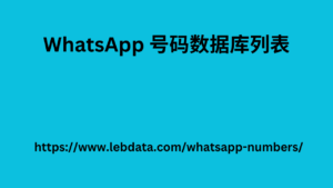 WhatsApp 号码数据库列表